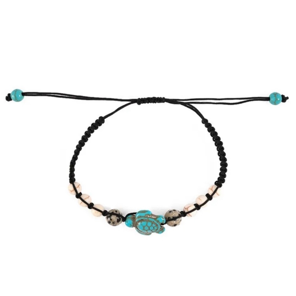Turquoise Turtle Beaded Bracelet